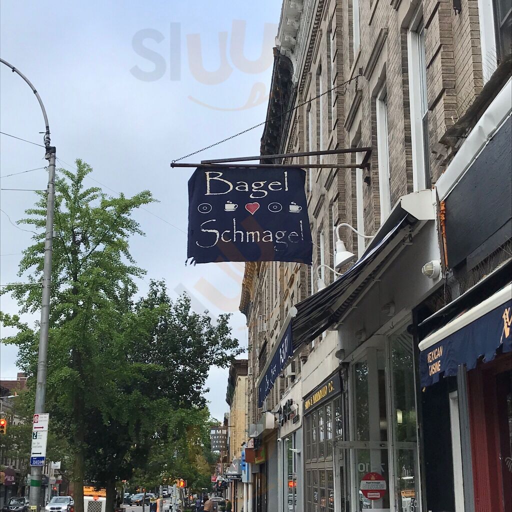 Bagel Schmagel storefront on a Bay Ridge street